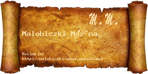 Malobiczki Mína névjegykártya
